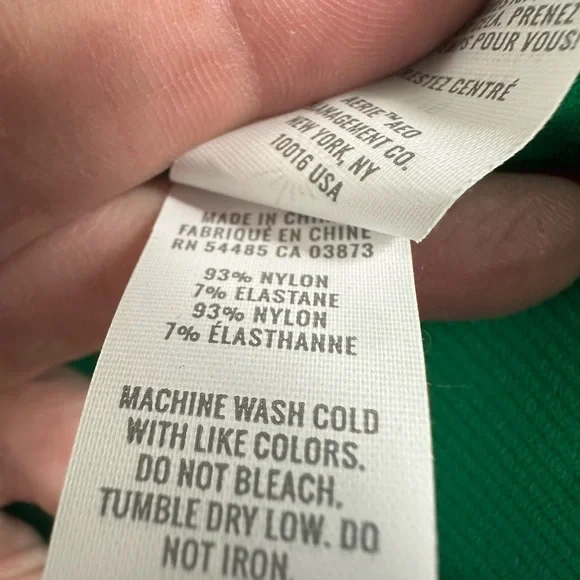 Aerie Vibrant Green Long Sleeve Crop Top - Picture 9 of 14